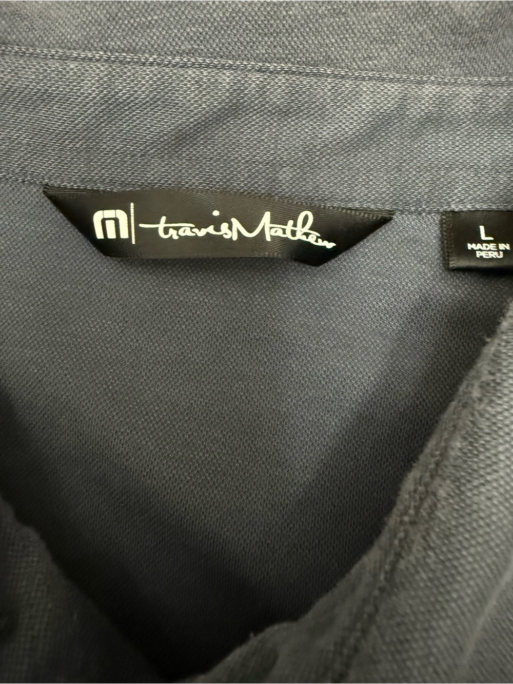 TravisMathew Golf Polo Shirt Mens Large Blue Performance Casual - Picture 5 of 10